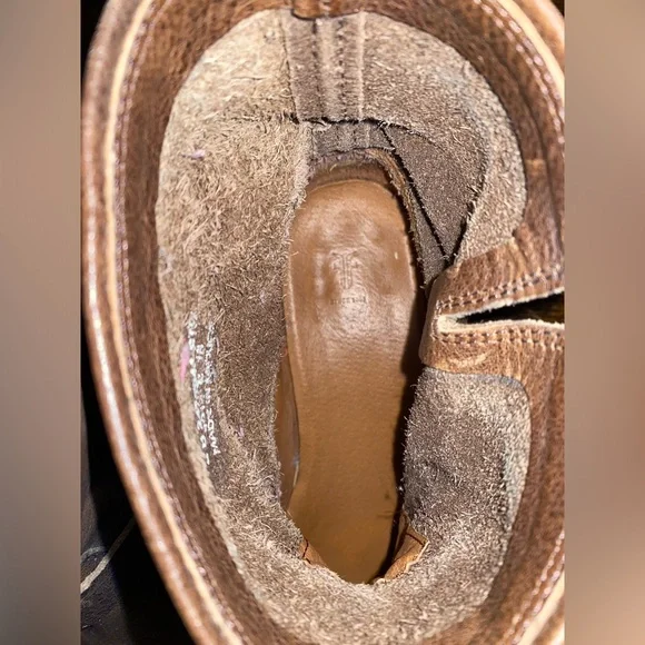 Frye- Veronica bootie rich brown leather buckle detail women’s size 9 - Picture 12 of 16
